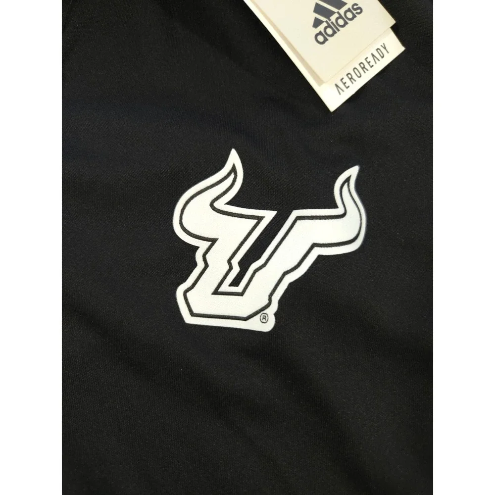 adidas USF Bulls Men's Large Polo Shirt Black NWT New South Florida Entrada 22
